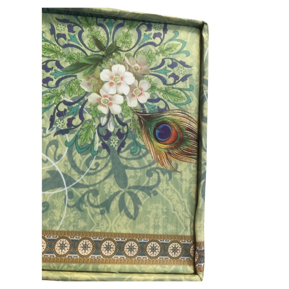 Punch Studio Cherry Blossom Peacock Decorative Flip Top Nesting Box (94811), Lg - Picture 7 of 9